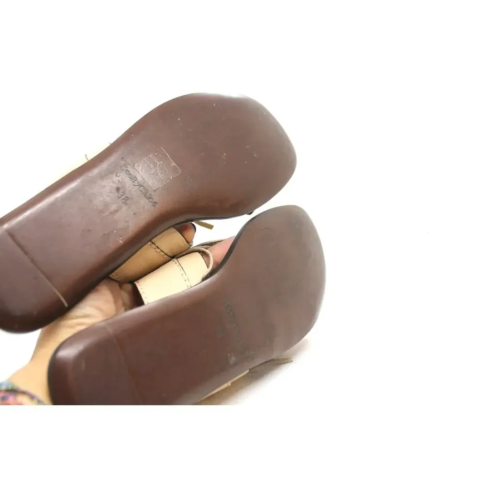See by Chloe Tania Tasseled Slide Sandals sz 38 EU / 7.5 US